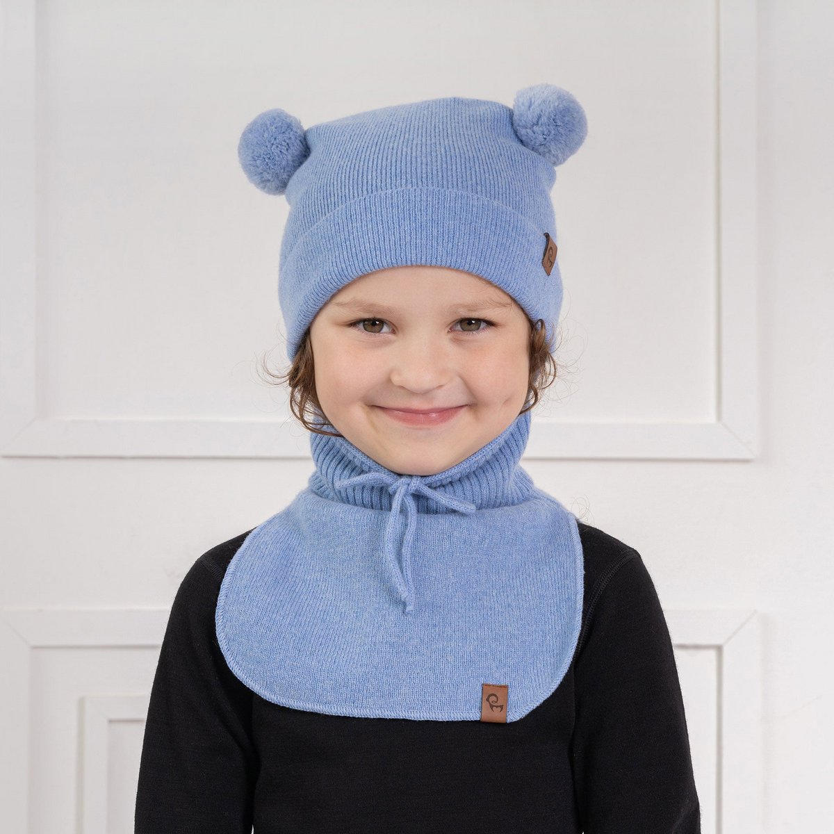 Babymuts voor kinderen, gebreid van merino en kasjmier