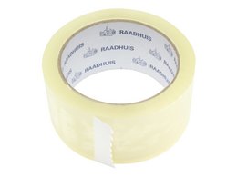 Verpakkingstape Raadhuis PP 48mmx66m transparant high tack low noise