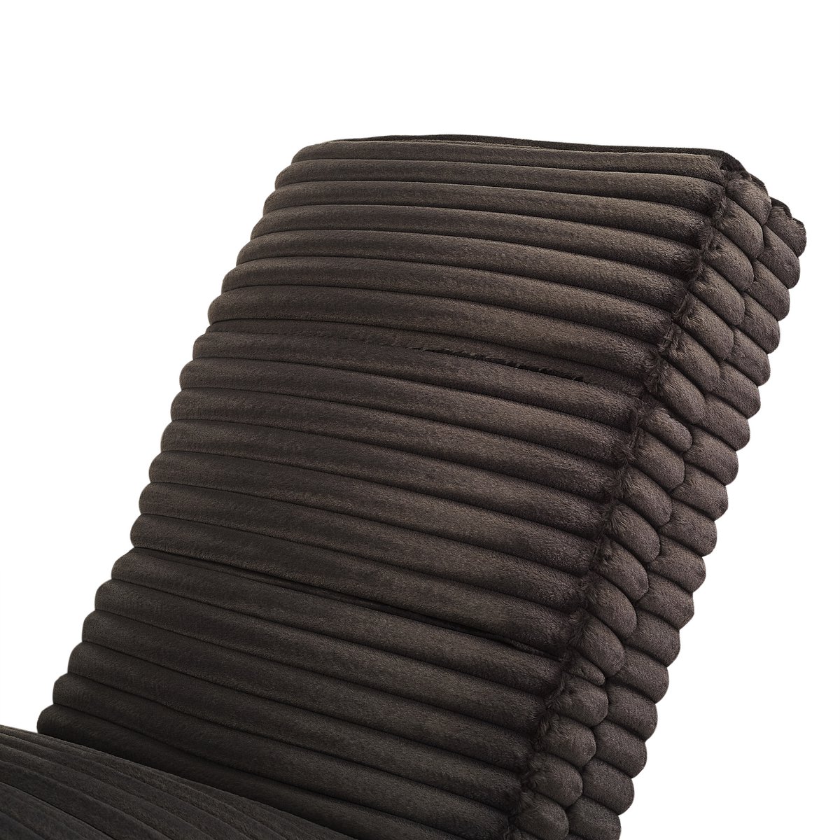 Chaiselongue Plüsch-Cord Schwarz