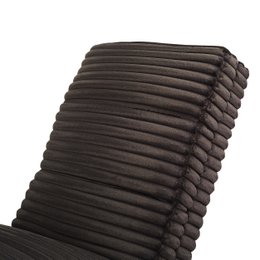 Chaiselongue Plüsch-Cord Schwarz