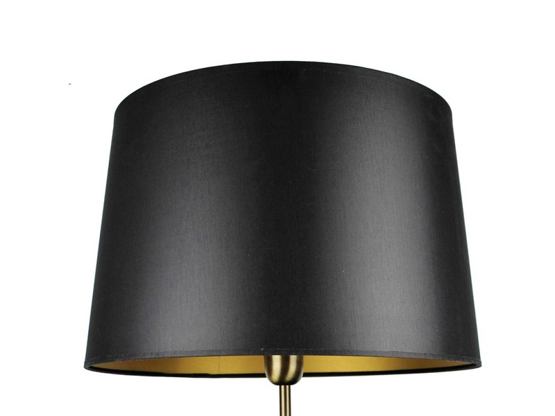 Lampenschirm Stoff schwarz/ innen gold 40/33/25 cm