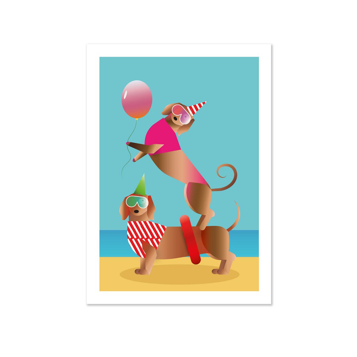 PARTY TECKELS | FSC® postcards | Dutch Design