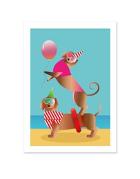 PARTY TECKELS | FSC® postcards | Dutch Design