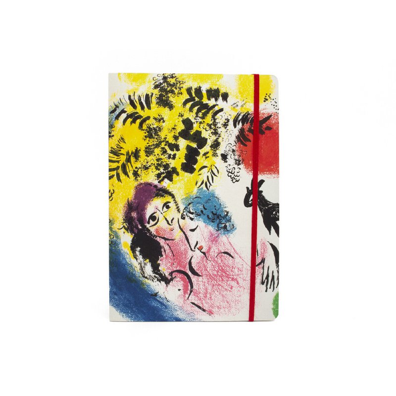 Softcover-Bücher A5, Marc Chagall, Lovers under red sun