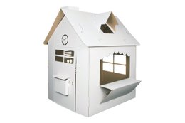 Pap playhouse til børn, havehus, DIY, 3+år, til fødselsdag og fest, legetøj, farvelægning, børnelegetøj, miljøvenlig