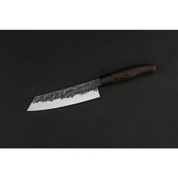 TAKAHIRO MIYAZAKI - lot de 2 Santoku Bocho Okii 7 pouces et Chiisai 5,5 pouces, lame en acier papier bleu japonais avec manche en wengé