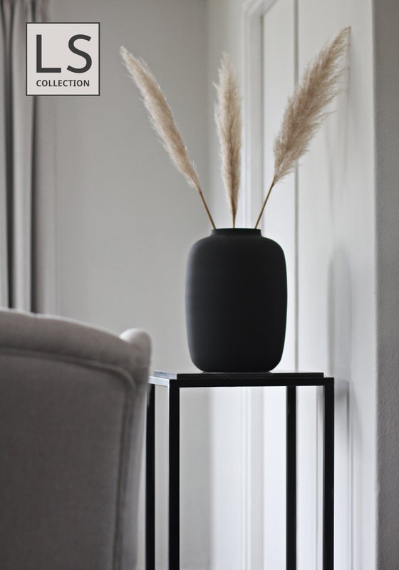 LS Collection® - Plant table - Poky - column - Plant column - Black - Pillar - Plant aid - With Store Stone - 80x35x35cm - Pedestal - Heavy - Sturdy - Plant Stand Inside