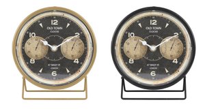 RELOJ SOBREMESA HIERRO PVC 12X5X14 2 SURT. RE199317
