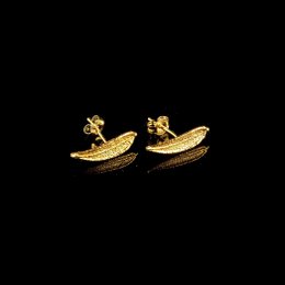 Olive Leaf Stud Earrings: Dainty Gold and Sterling Silver - Handmade