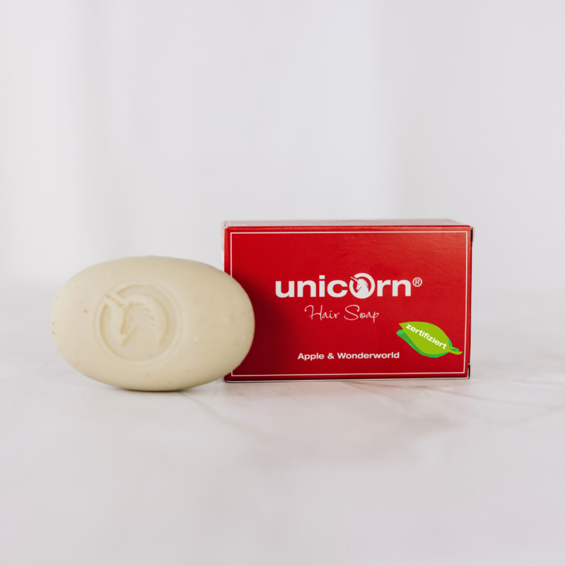 Jabón capilar de manzana unicorn® con extracto de planta de Goethe
