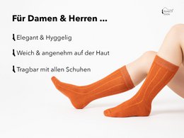 2 Paar Merino-Wollsocken mit Kaschmir