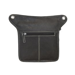 Gürteltasche Leder oder Festivaltasche aus Leder in 3 Farben mit verstellbarem Schulterriemen und Überschlag