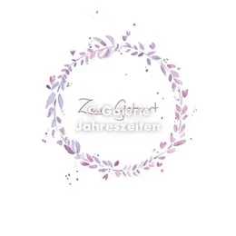 Watercolor card birth | Wreath, eucalyptus leaves pink