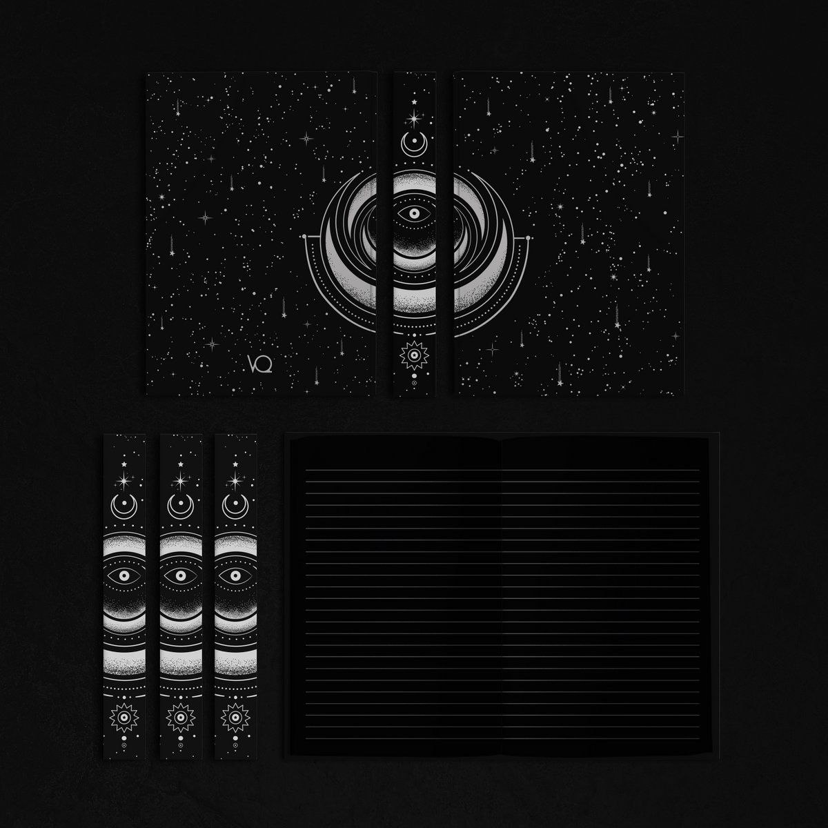 MOON TOTEM LINED Blackout Journal