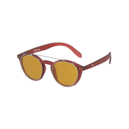 Lennon Blue Light Glasses - Everyday Lens met Heavy Duty Clip-on (rood montuur)