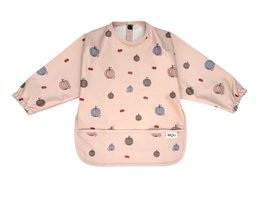 WOU - Baby bib sleeve bib waterproof with collection pocket in pink, in size M