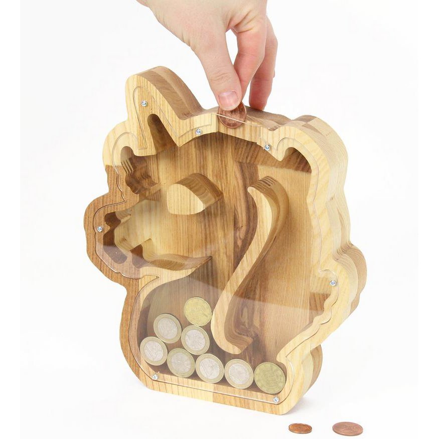 Sparschwein, Holzsparschwein Einhorn
