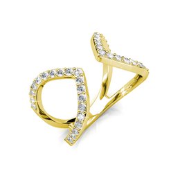 Anello Aurora - oro e cristallo