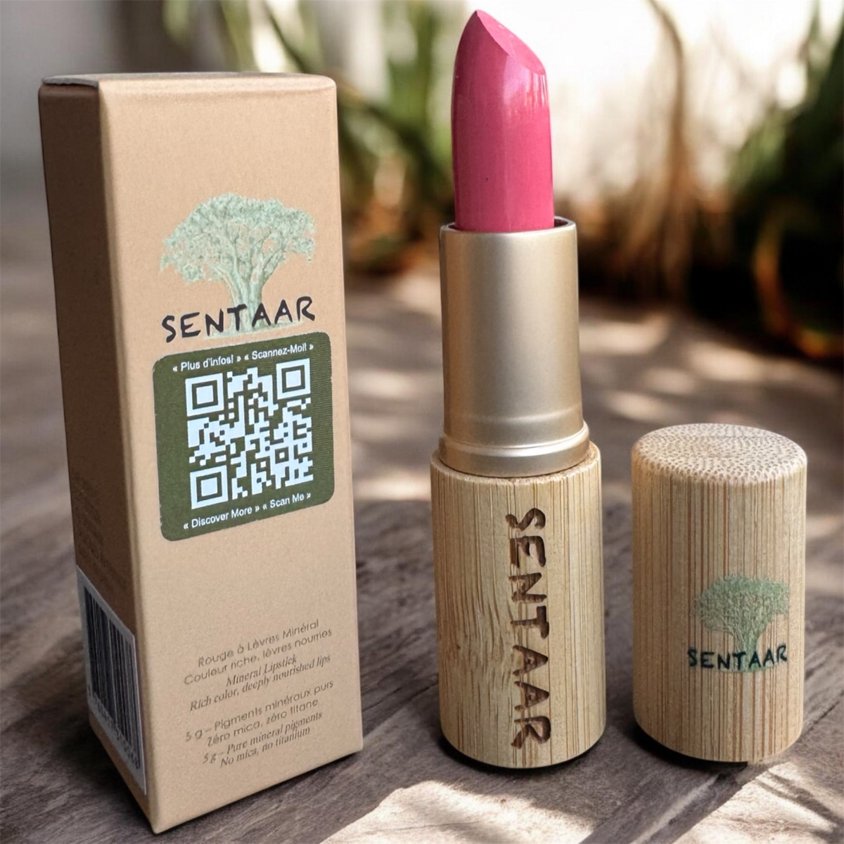 Rouge à Lèvres Minéral Hydratant QUARTZ – Longue Tenue – Sans Mica naturel