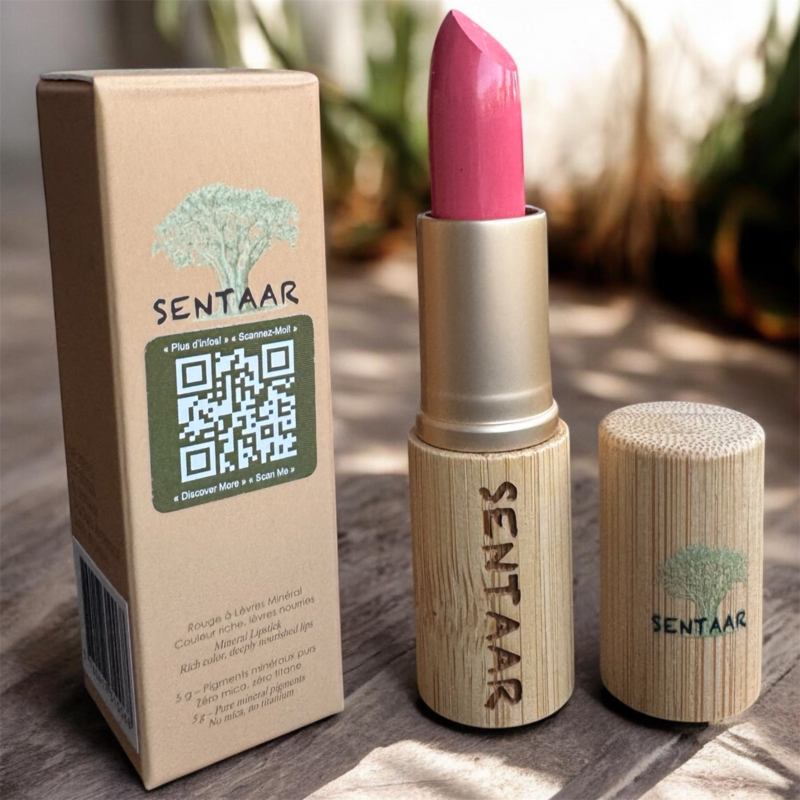 Rossetto minerale idratante al QUARZO – Lunga tenuta – Senza Mica naturale