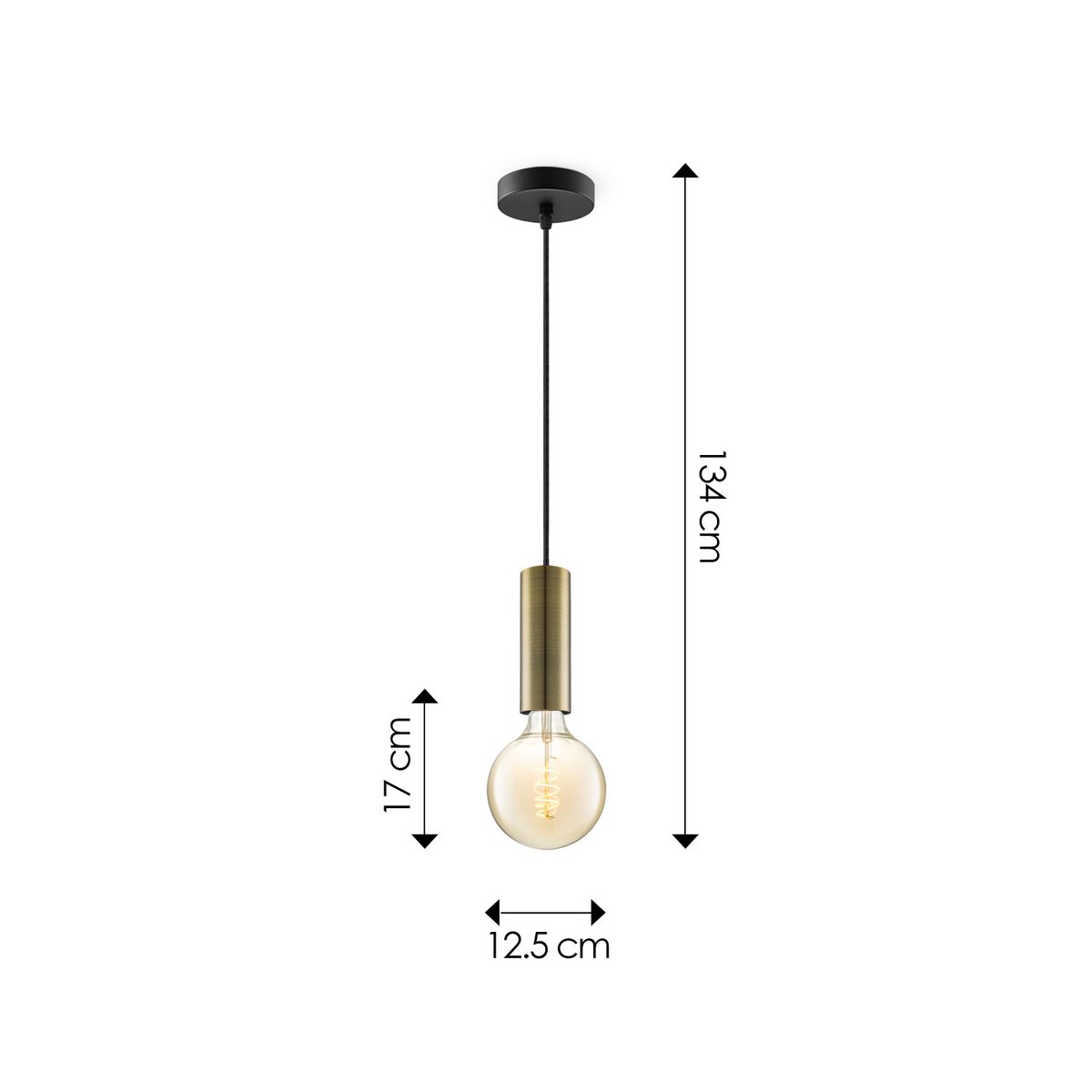 Home Sweet Home hanglamp brons Saga Spiraal - G260 - dimbaar E27 amber