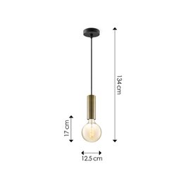 Home Sweet Home hanglamp brons Saga Spiraal - G260 - dimbaar E27 amber