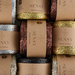 Sensy Premium 350 iarde % 100 filato ritorto metallizzato poliestere