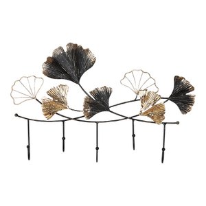Cloakroom Ginkgo Schwarz H. 29 cm, Ve 4