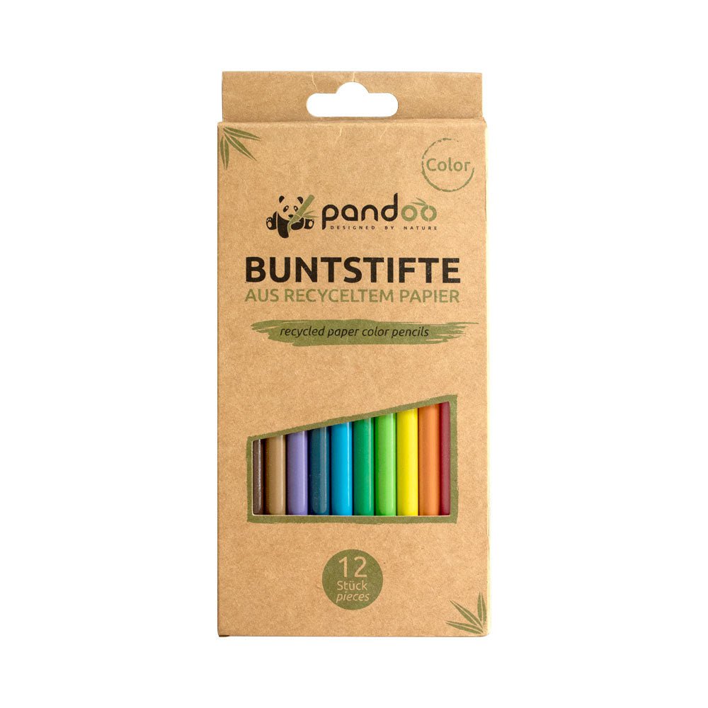 Buntstifte aus recyceltem Zeitungspapier