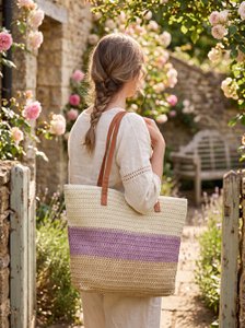 Strandtas 46x30 cm Paars Synthetisch