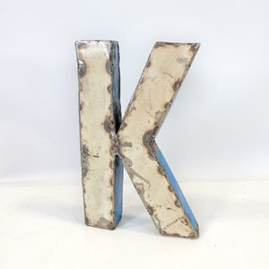 Letter "K" made from recycled oil drums | 22 or 50 cm | different colors