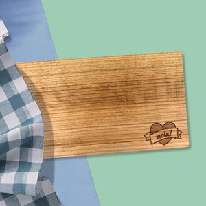 Stadtliebe® | Hamburg breakfast board laser engraved wood oiled