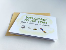 Welcome Card - Willkommen im Team - schön, Sie an Bord zu haben