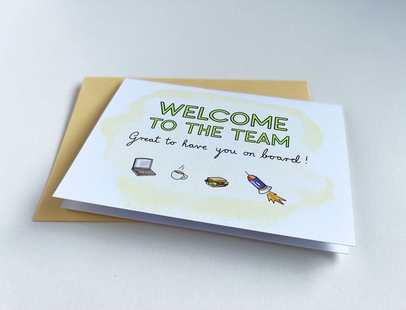 Welcome Card - Willkommen im Team - schön, Sie an Bord zu haben