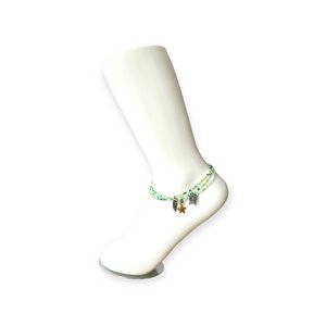 Masai Beaded Anklet Summer Green