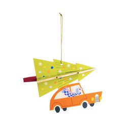 3D Christmas decoration dog with tree, Xmas hanging decor