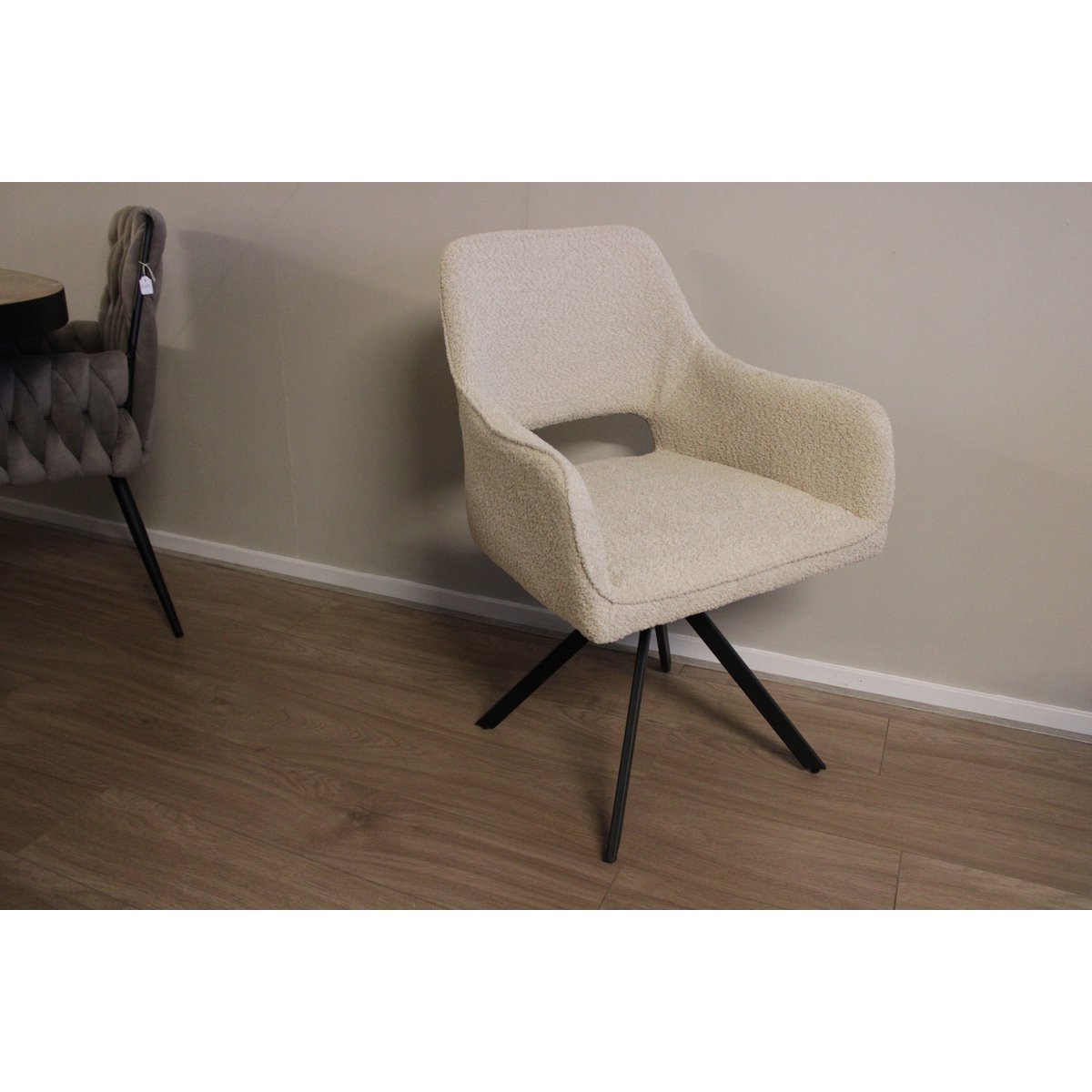¡Silla de comedor Nova giratoria 360 grados! Chenilla Beige