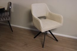 Spisestuestol Nova 360 grader drejelig! Chenille Beige