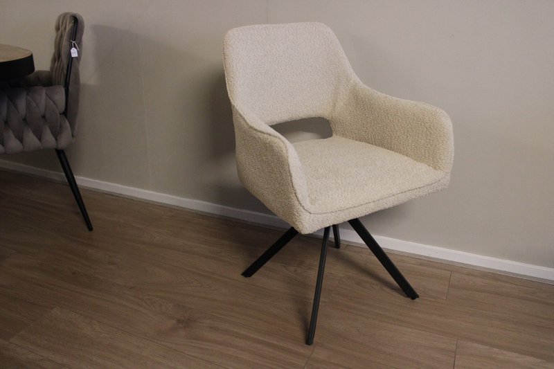 Spisestuestol Nova 360 grader drejelig! Chenille Beige