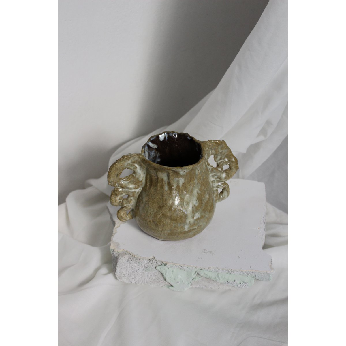 Unique Green Handmade Ceramic Vase