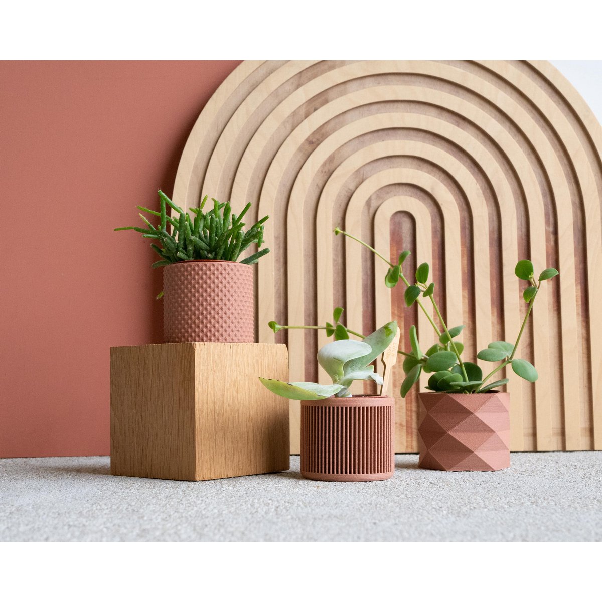Set 3 vasi Terracotta – Piko - Diamant - Giappone