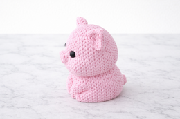 Eterna Wonder – Schweinefigur im Strickstil – Dekoobjekt – Rosa