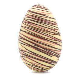 Oeuf de Pâques rayé XL (blanc) 220 Grs