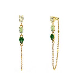 Heart-shaped zircon pendant necklace in white, champagne, blue, red, and green color variants, with and without gift box.