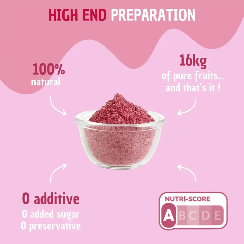 BULK Red - Preparato di frutta pura al 100% per reidratare