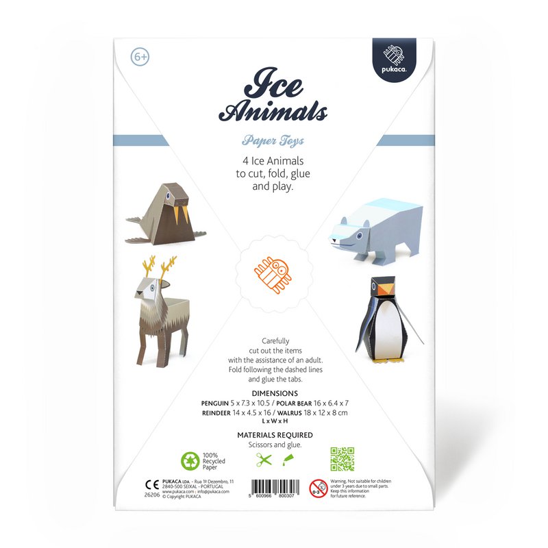 Ice Animals Paper Toys