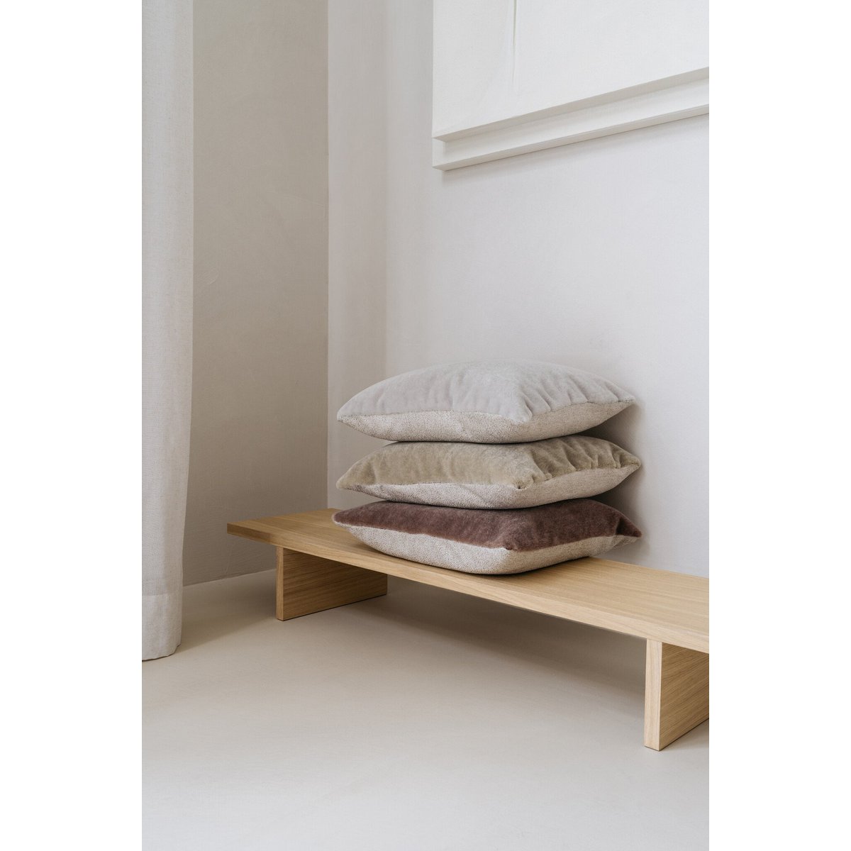 Luxury mohair decorative cushion cover Amy sage green 50x50 cm