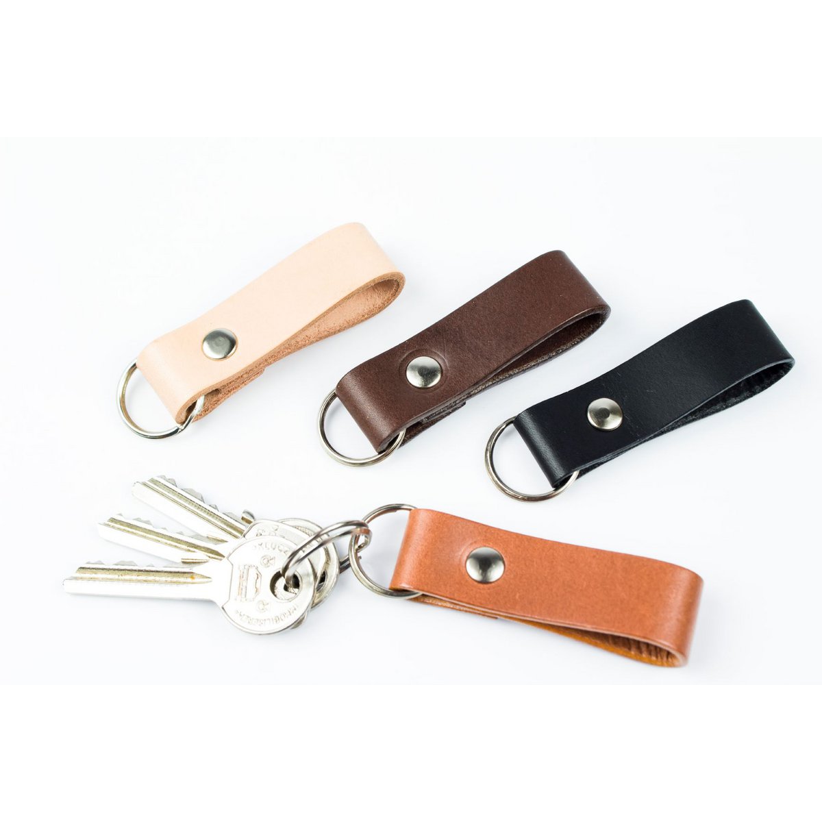 Custom leather key fobs with your logo engraved