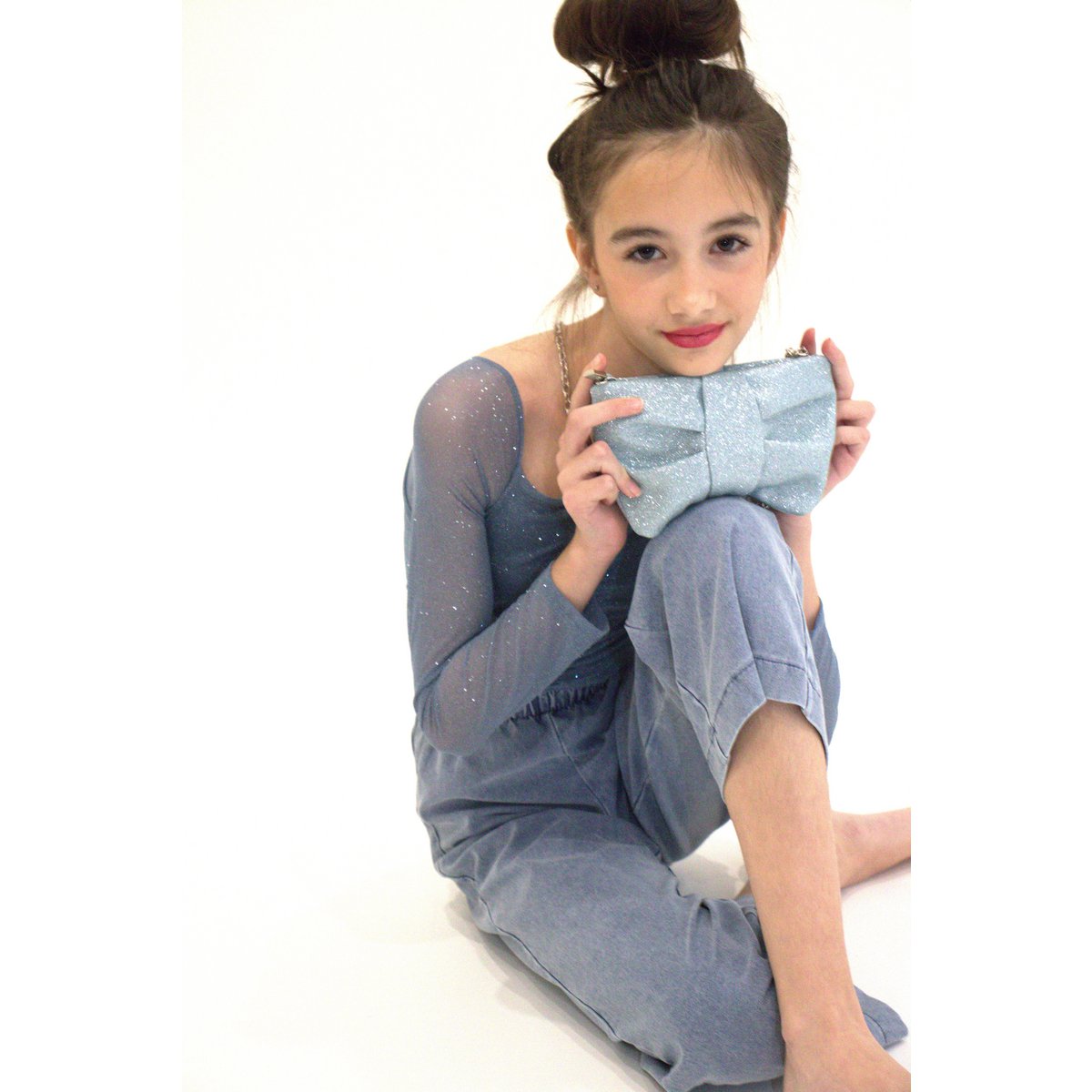 Bolso bandolera infantil - Luna - Mint Glitter