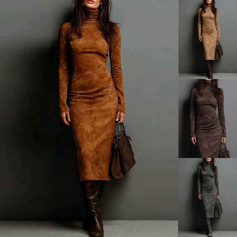 Coltrui met lange mouwen Jurk Mode Sexy nauwsluitende Bodycon Lange jurken Dameskleding
